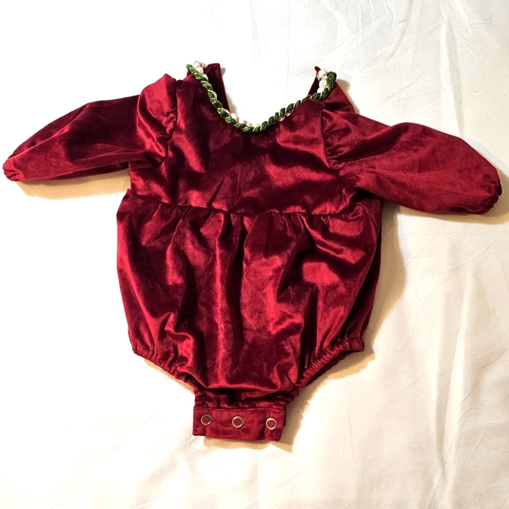 Baby girl velvet onesie